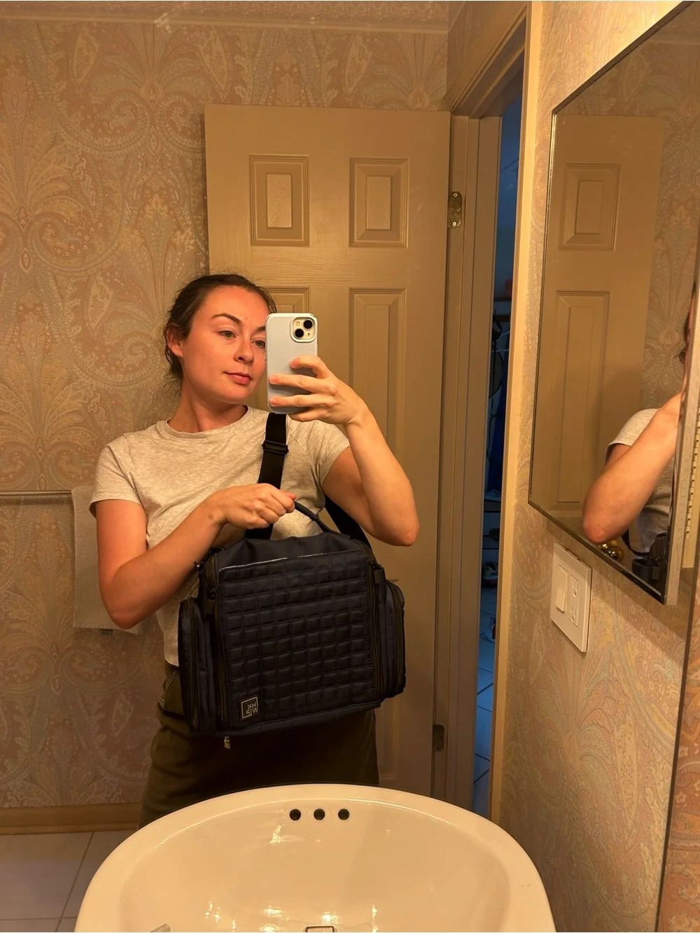 Brand New  Convertible Travel Toiletry Bag with luggage sleeve and cross body
